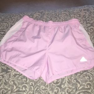 light pink adidas shorts